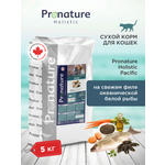 Корм для кошек сухой Pronature Holistic Pacific на океанической белой рыбе с рисом 5кг