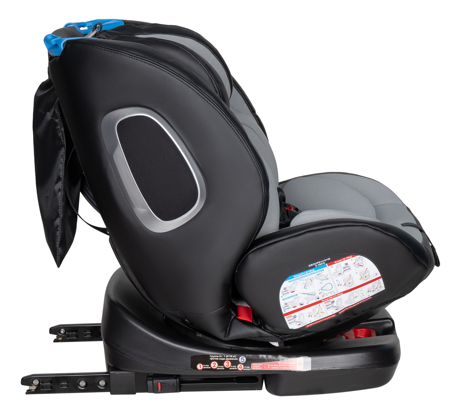 Автокресло Farfello YB102A Isofix 0+/1/2/3 (0-36 кг) серый - фото 14