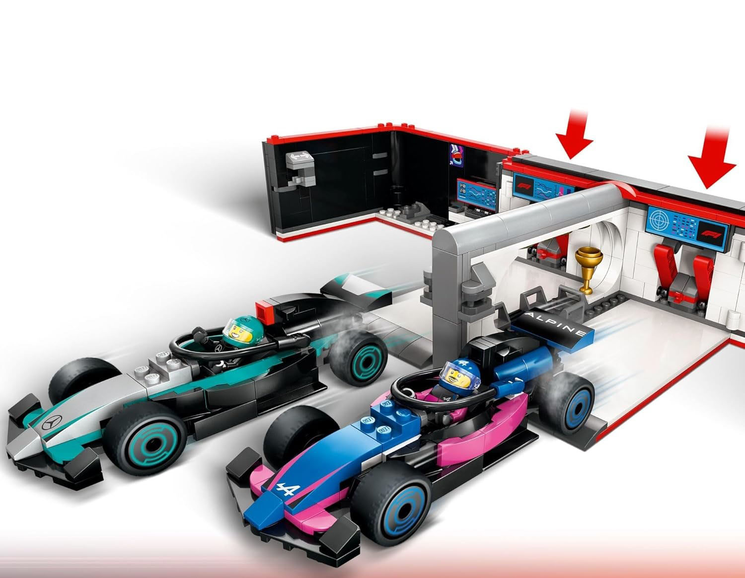 Конструктор LEGO City Гараж Mercedes-AMG и Alpine блочный - фото 3