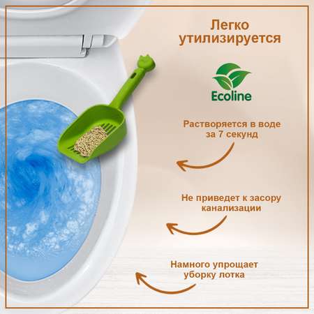 Наполнитель для кошачьих туалетов HOMECAT Ecoline комкующийся кукурузный 12л