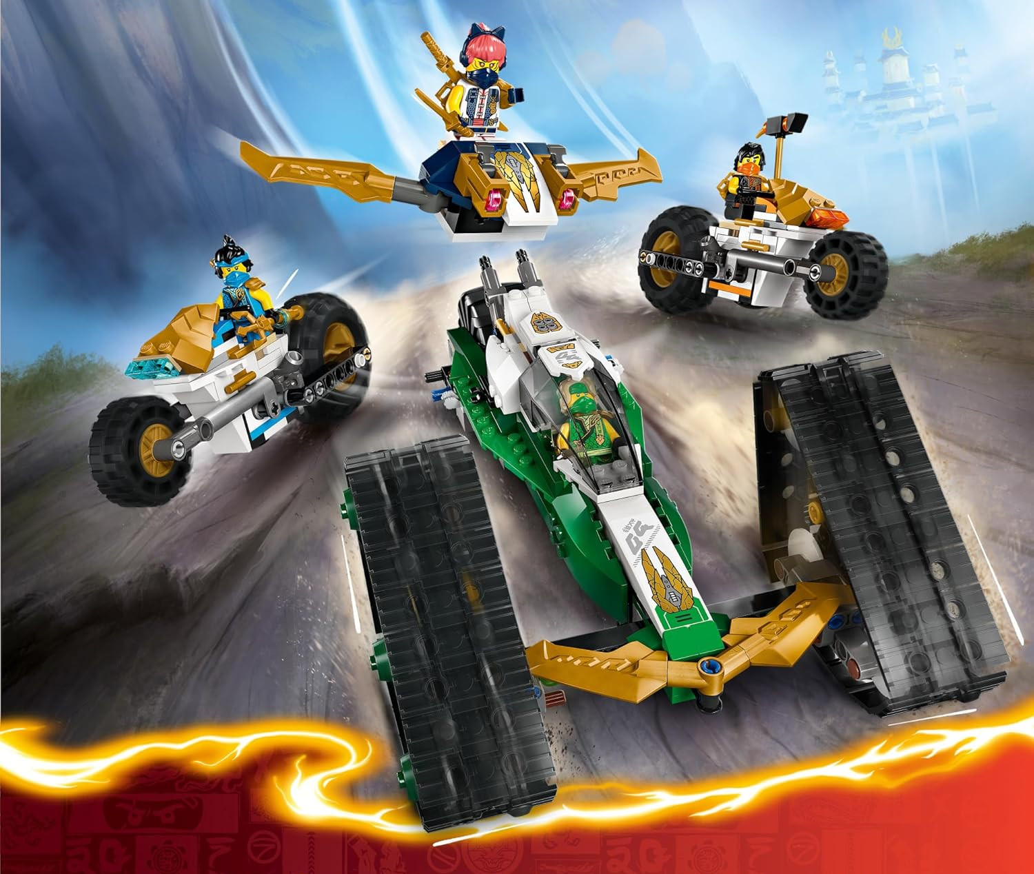 Конструктор LEGO NINJAGO Автомобиль команды ниндзя 576 дет. - фото 13