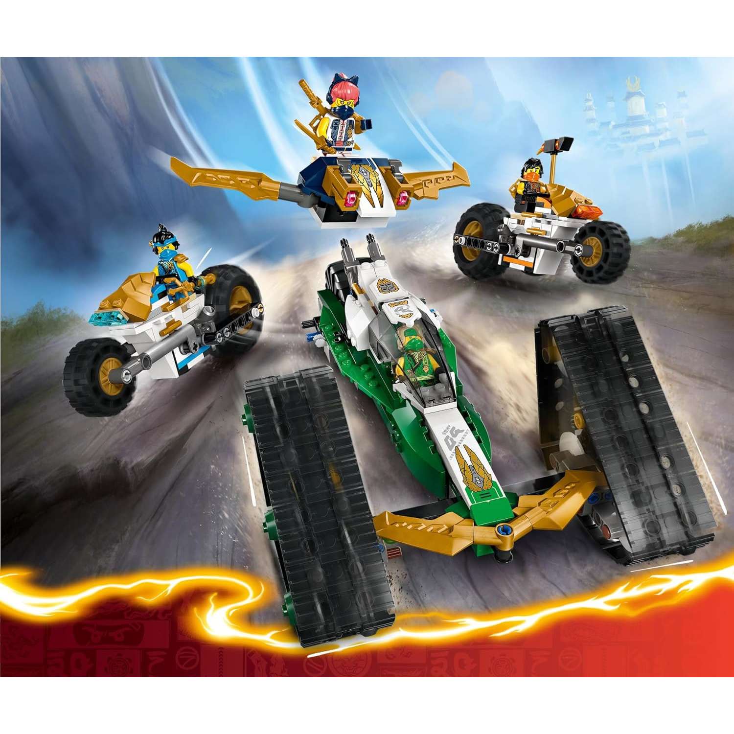Конструктор LEGO NINJAGO Автомобиль команды ниндзя 576 дет. - фото 13