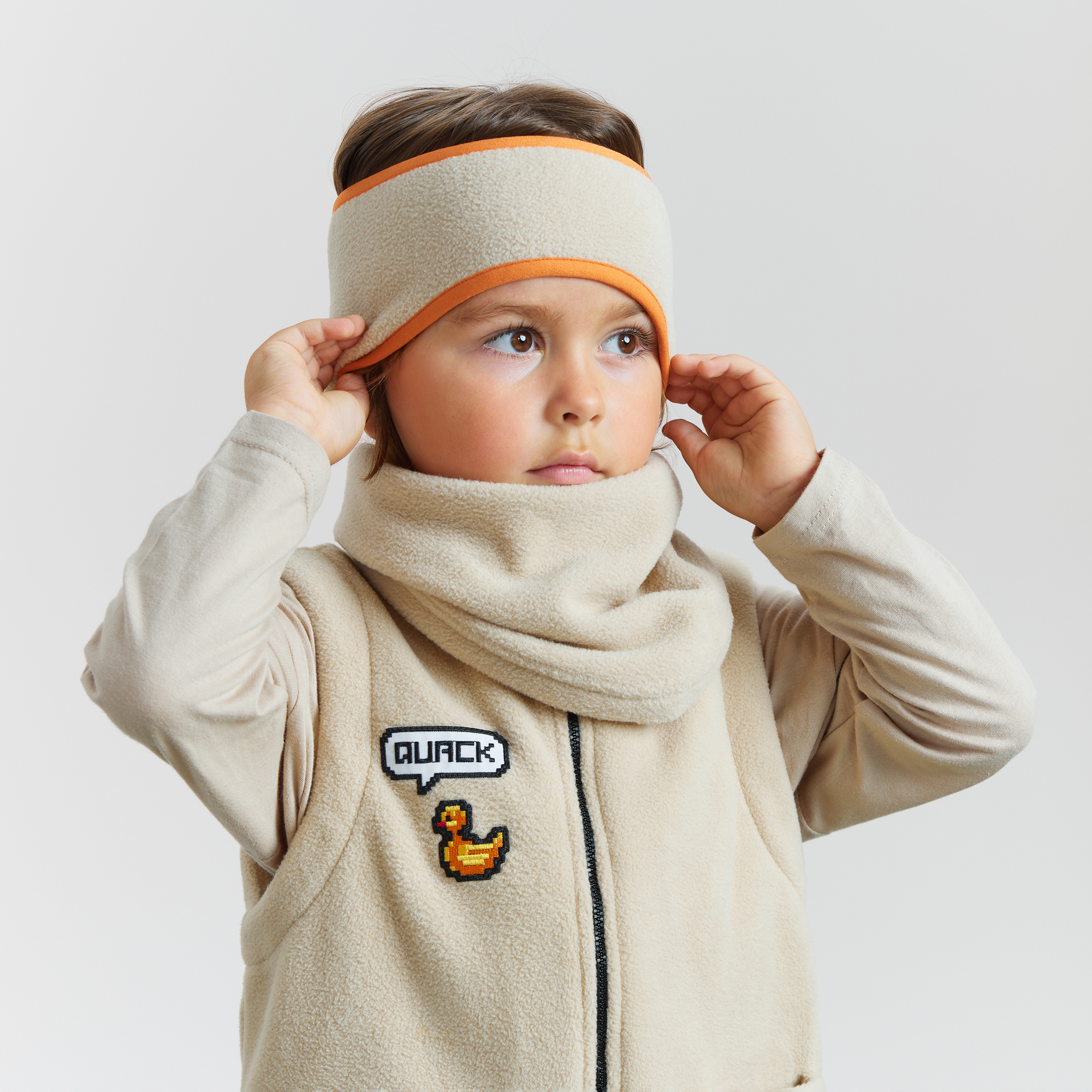 Шарф-снуд Happy Baby 89042_light-beige - фото 7