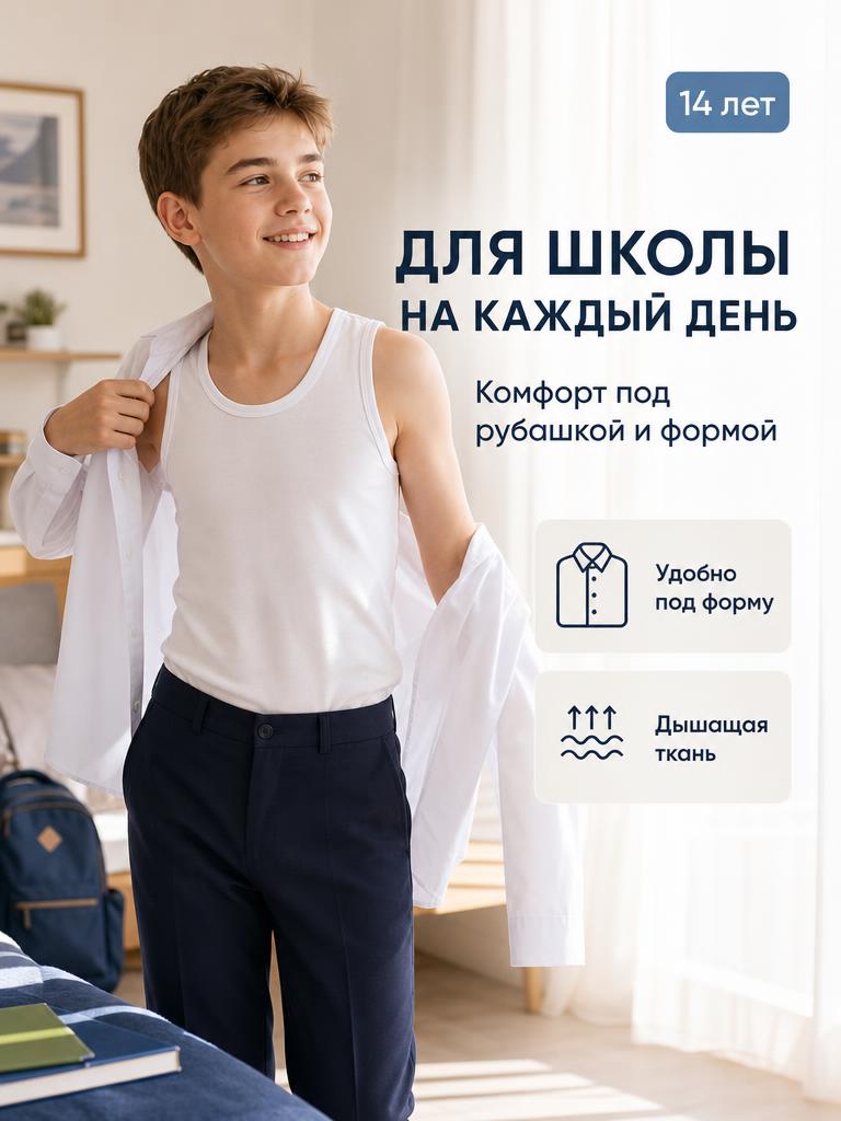 Майка 3 шт Bambooland boysvest_3colours - фото 11