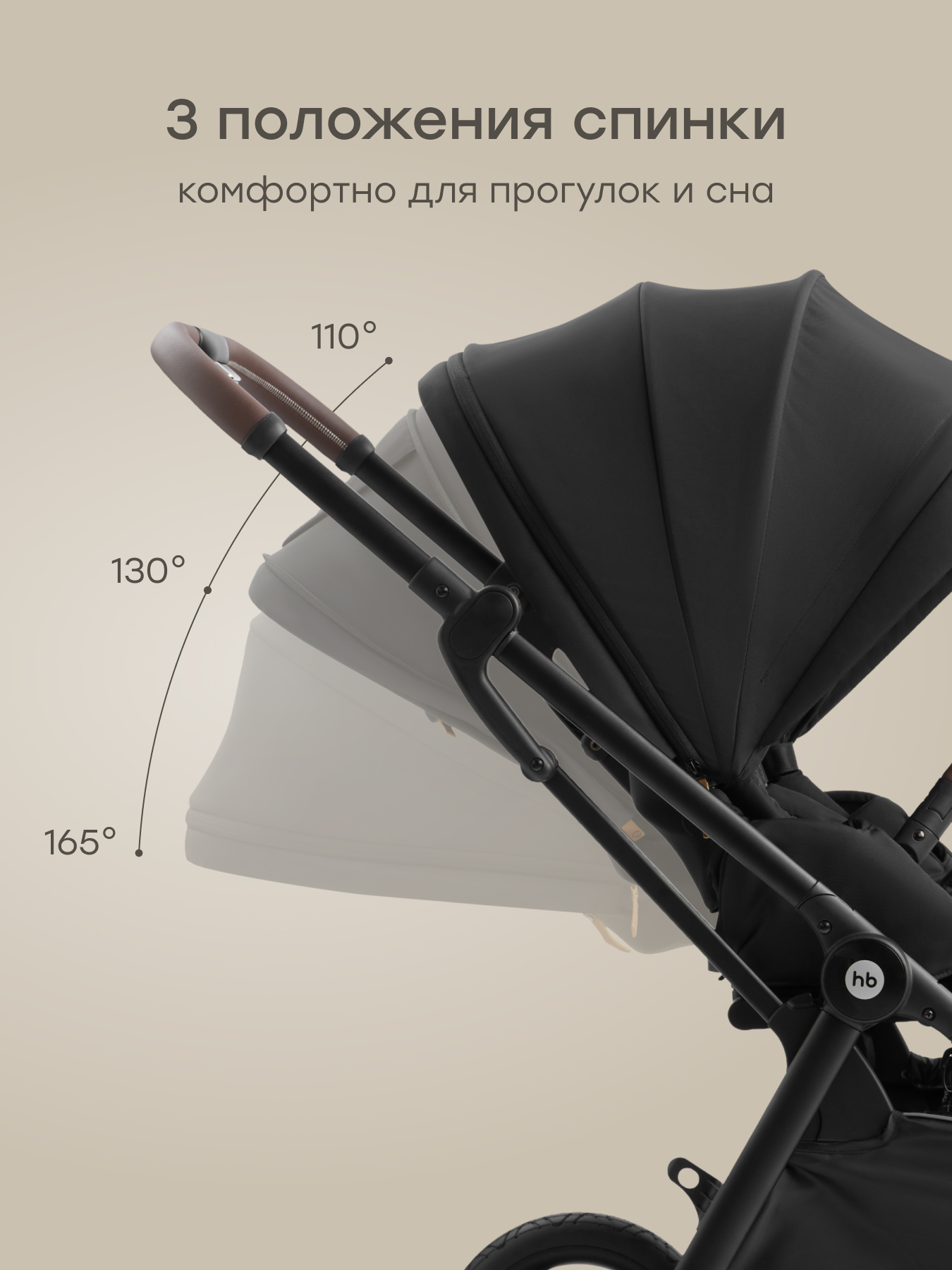 Коляска прогулочная Happy Baby Luna 360 черный - фото 6