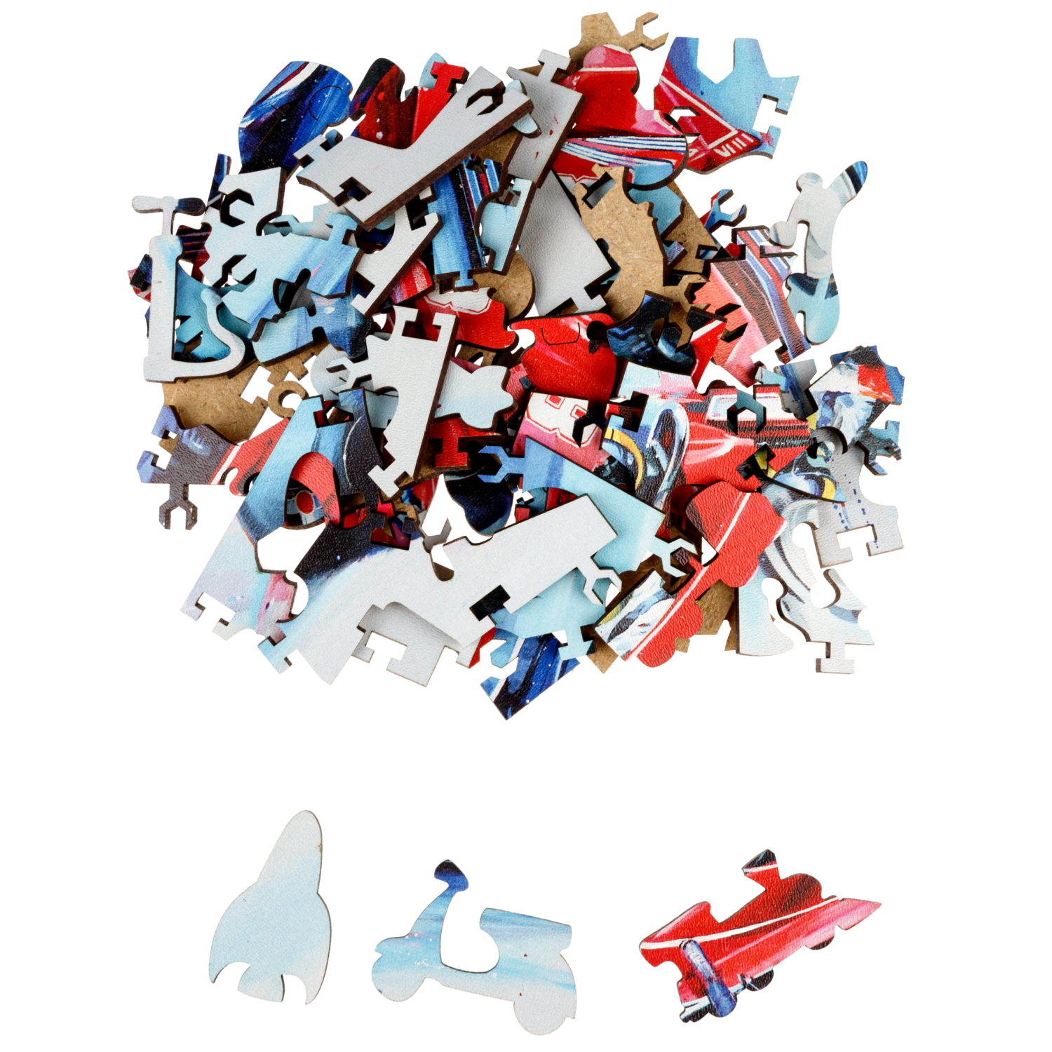 Пазл 1TOY Гоночный автомобиль деревянный - фото 2