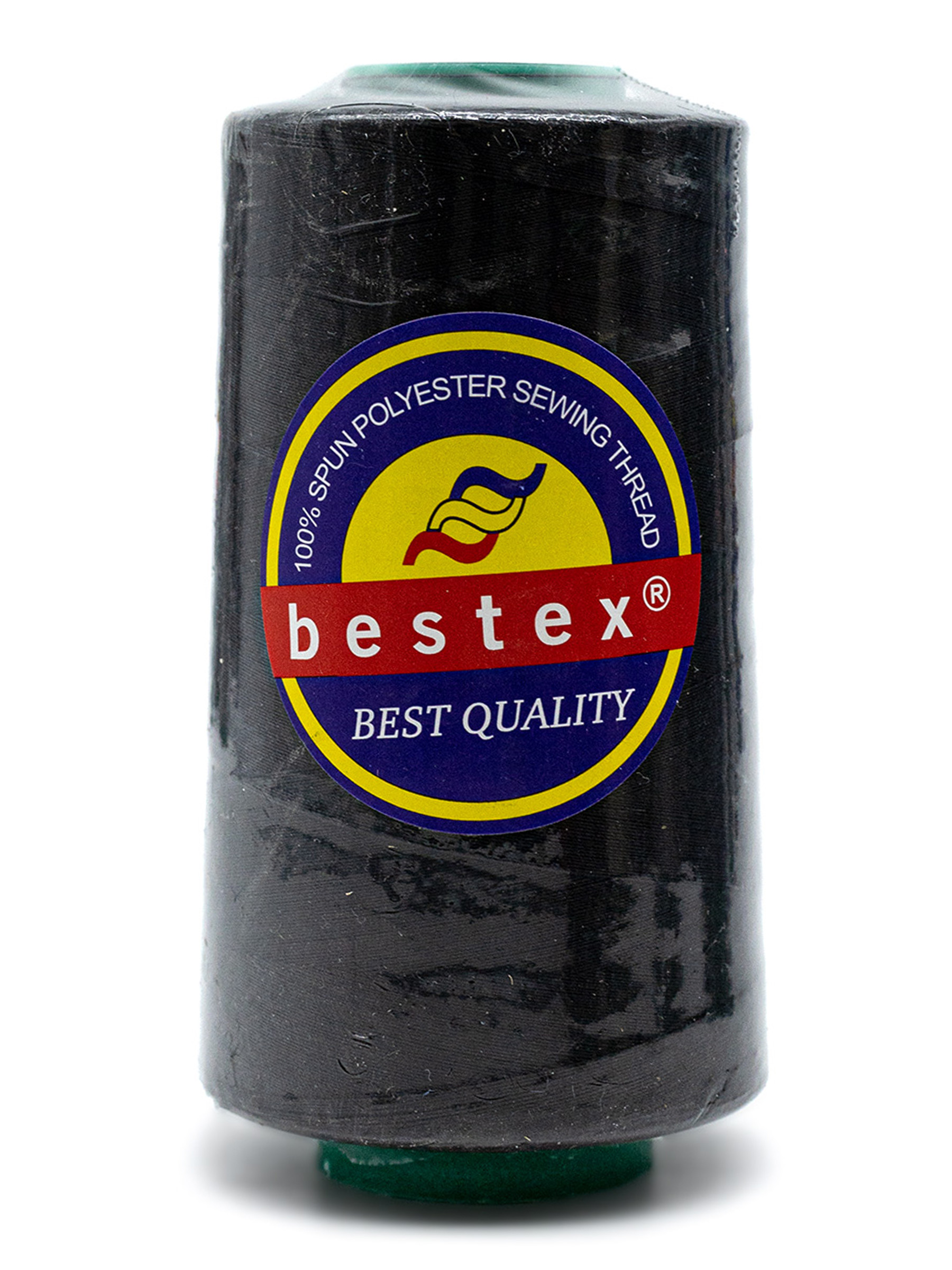 Нитки Bestex промышленные для тонких тканей для шитья 50/2 5000 ярд 1 шт 180 темный сажа - фото 5
