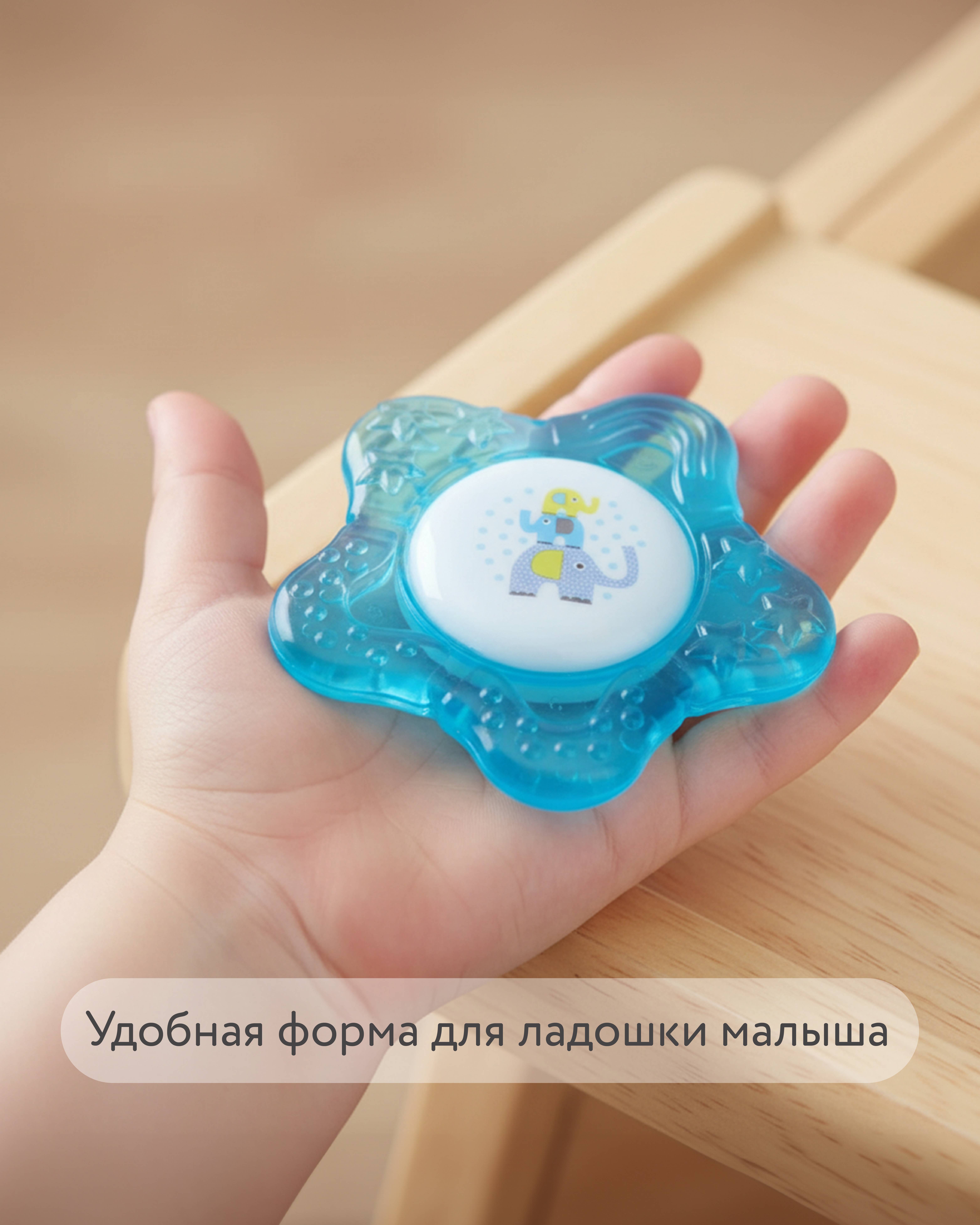 Прорезыватель BabyGo Слоники голубой - фото 3