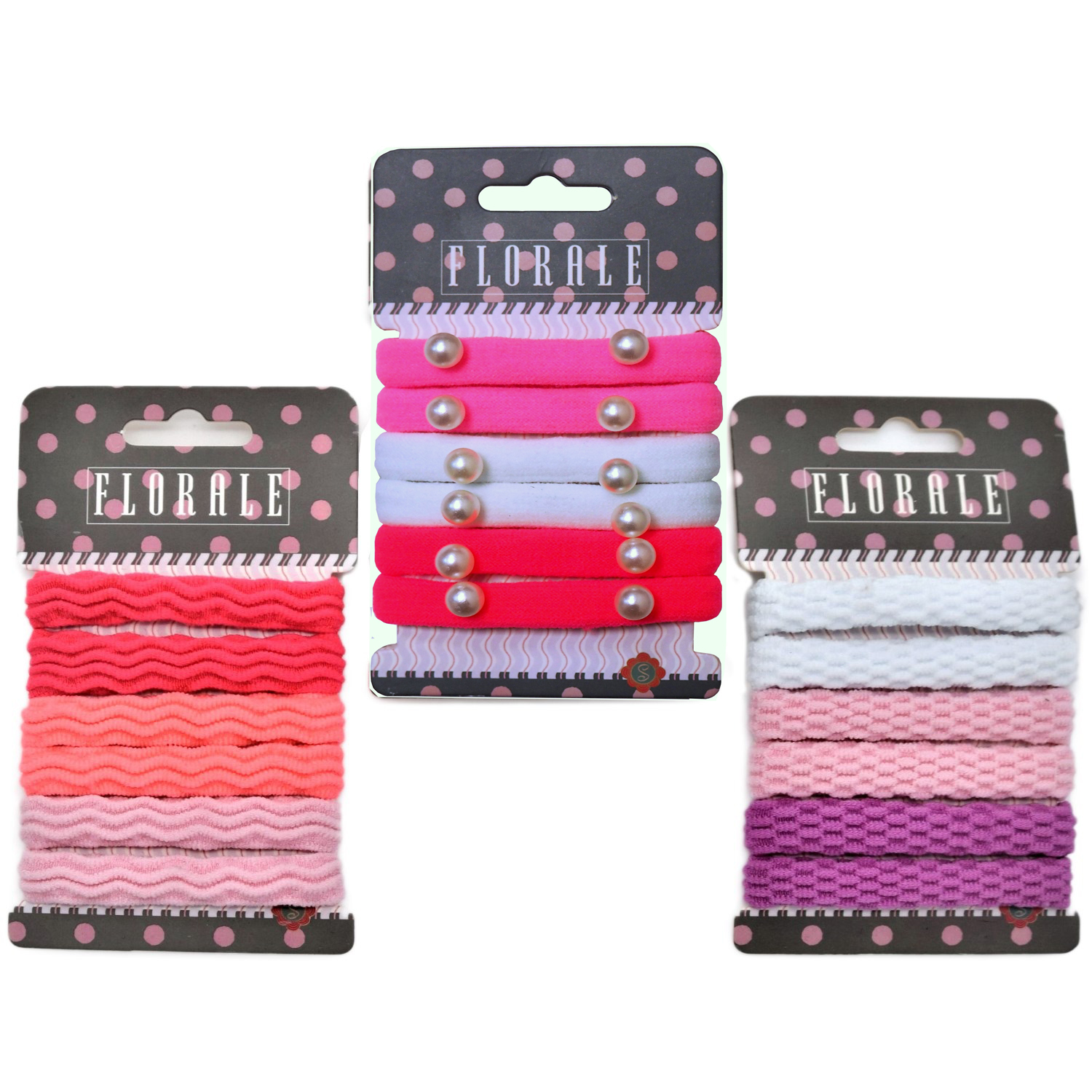 Изображение товара Резинки для волос Florale 6 шт. эластичные и удобные в использовании
