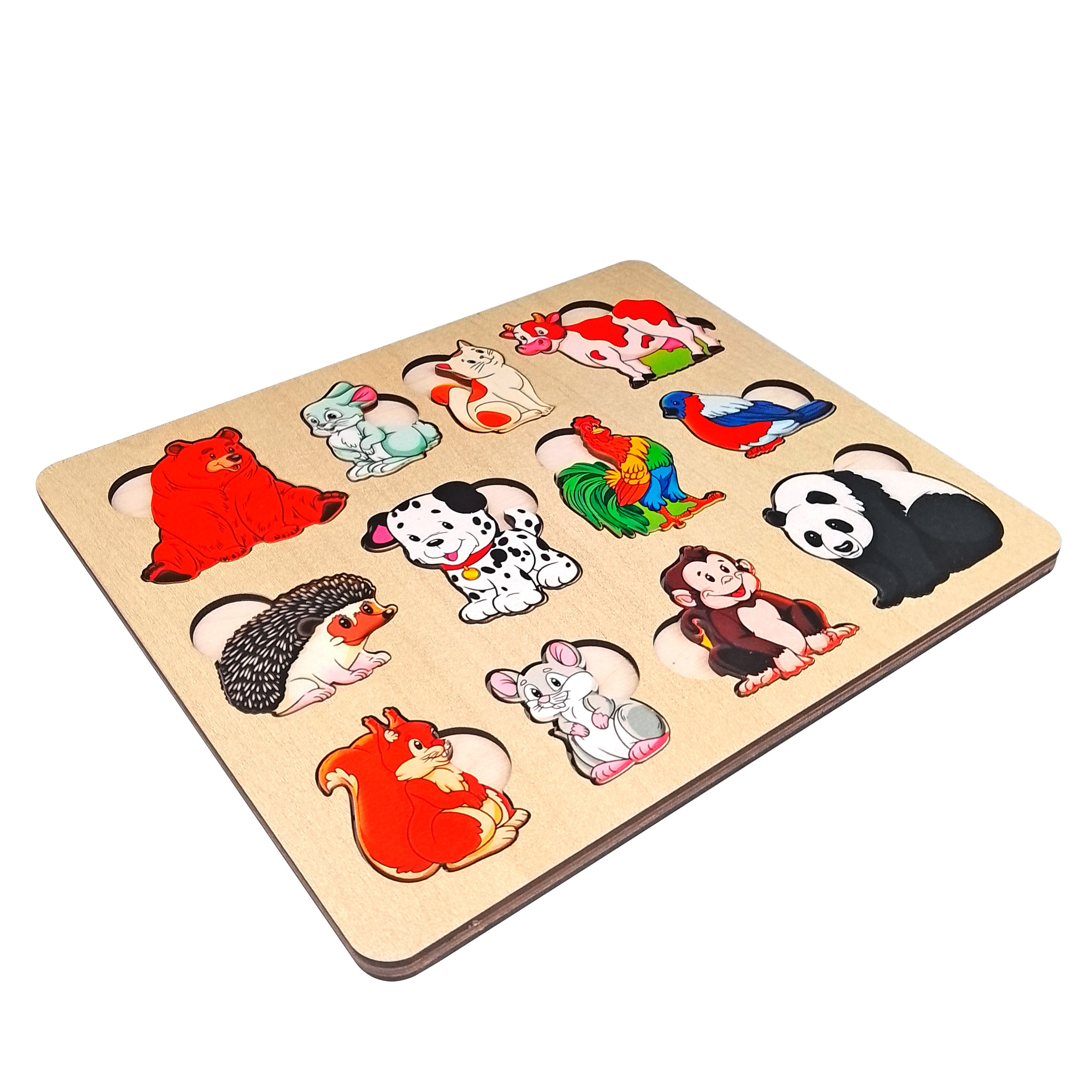 Игрушка Нескучные игры рамка-вкладыш Монтессори Кто что ест - фото 2
