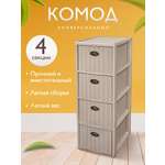 Комод elfplast Elegance mini бежевый 38.5х29х80.5 см