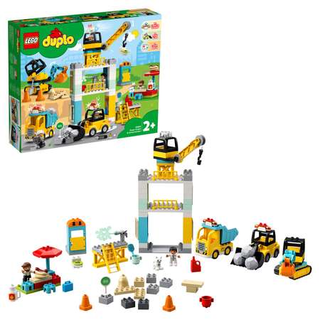 Конструктор LEGO DUPLO Башенный кран на стройке блочный
