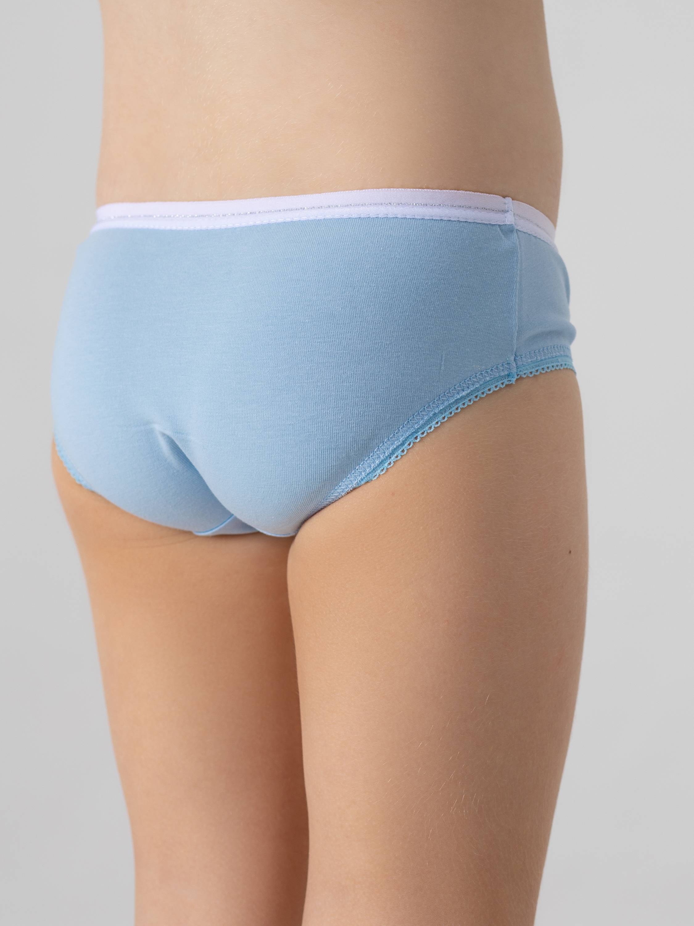 Трусы 3 шт Linas baby 1668-18 Голубой-Белый - фото 5