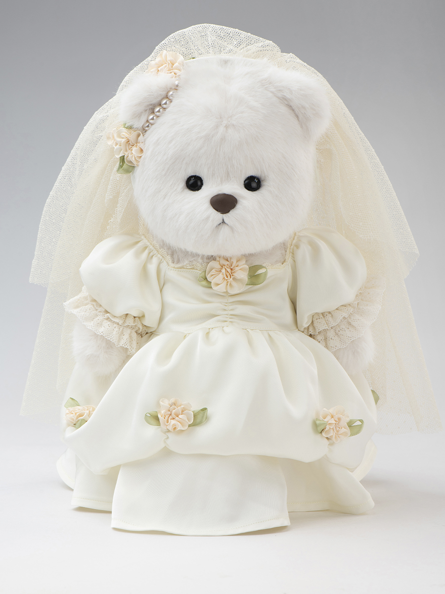 Мягкая игрушка TeddyTales Медведь Невеста в винтаж. плат - фото 3