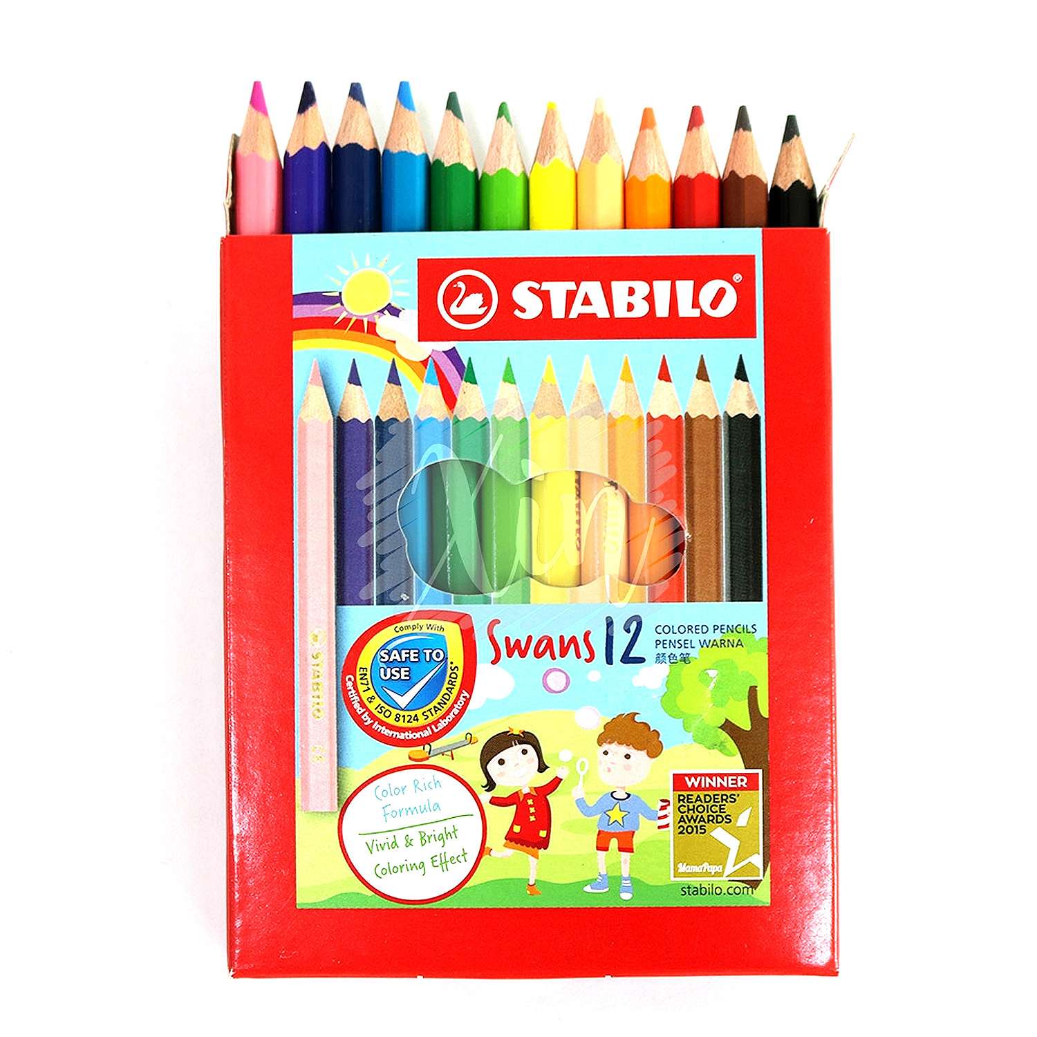 Карандаши цветные STABILO 12 шт. - фото 3