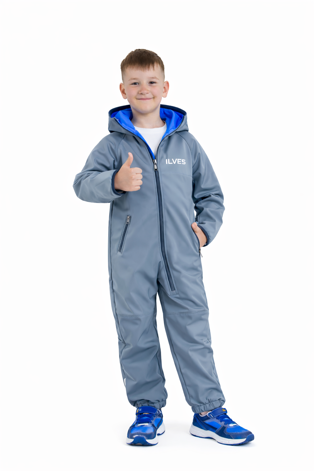 Комбинезон ILVES ILV-A-180/20_серый/голубой - фото 1