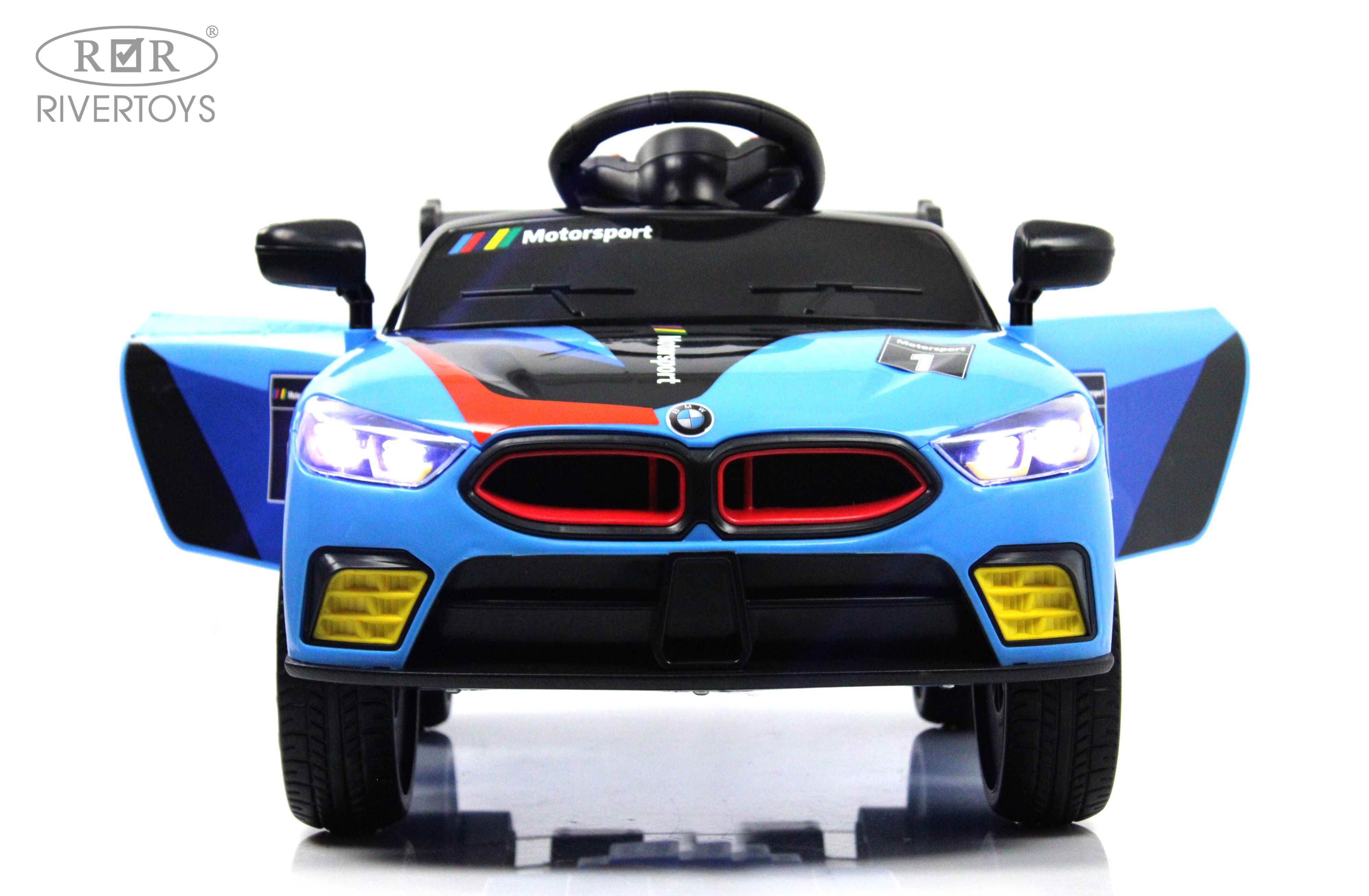 Электромобиль RIVERTOYS F444FF-BLUE С пультом ДУ - фото 3