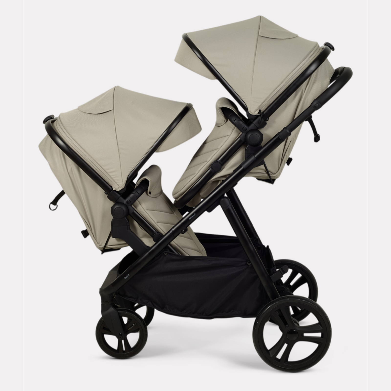 Коляска 2в1 для двойни Rant Basic Dualo бежевый - фото 10