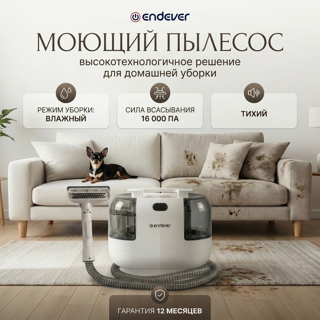 Моющий пылесос ENDEVER SkyClean VC-100 - фото 1
