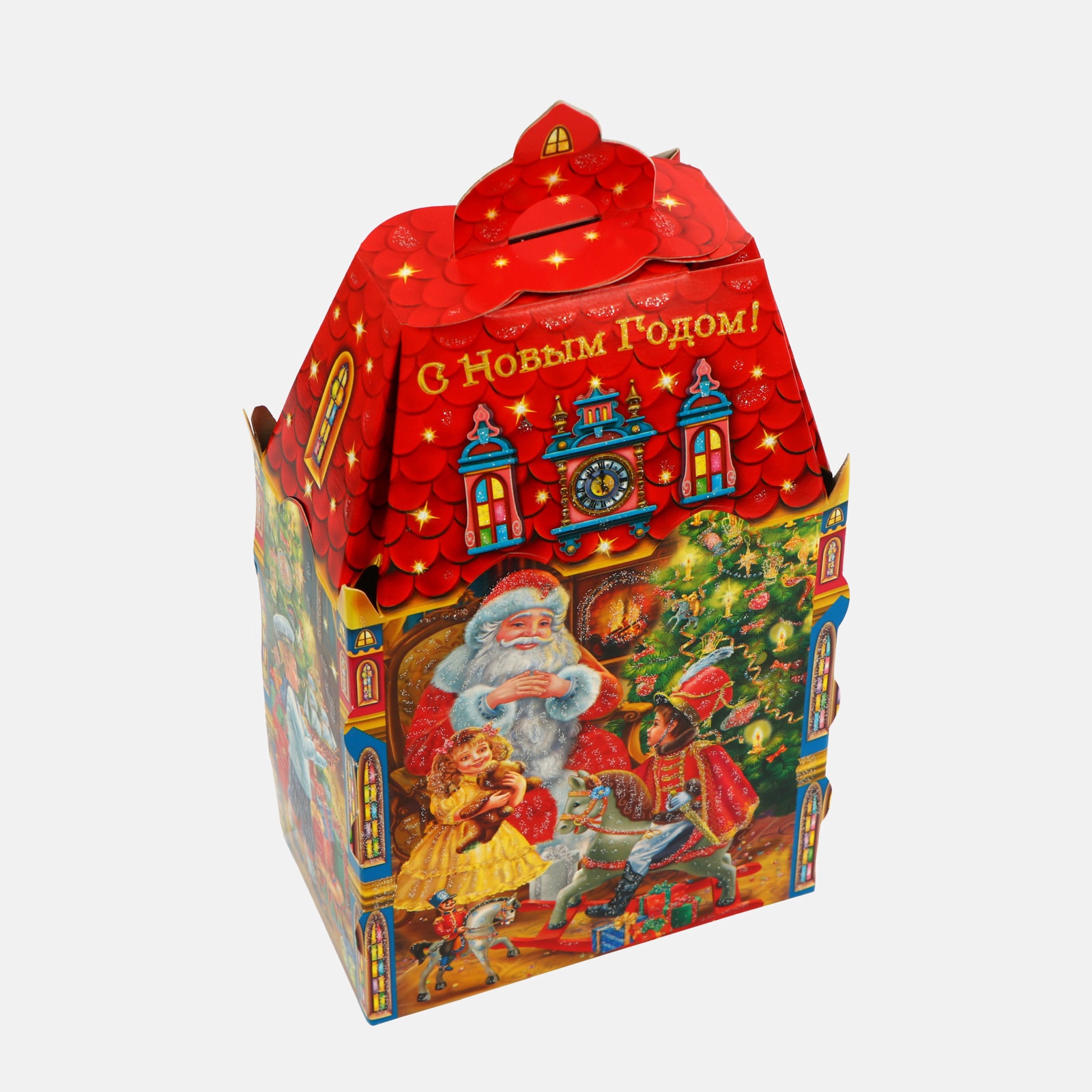 Подарочная коробка новогодняя Sima-Land Замок малый "Сияние праздника", 14,6 х 8,2 х 32 см - фото 4