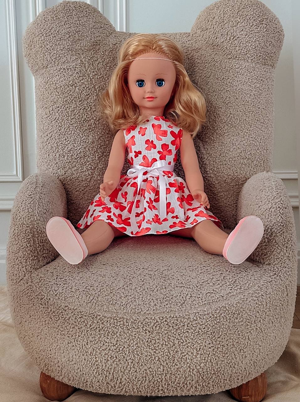 Кукла большая (ростовая) СТРАНА КУКОЛ говорящая в платье высота 60 см 24-18.3 - фото 15