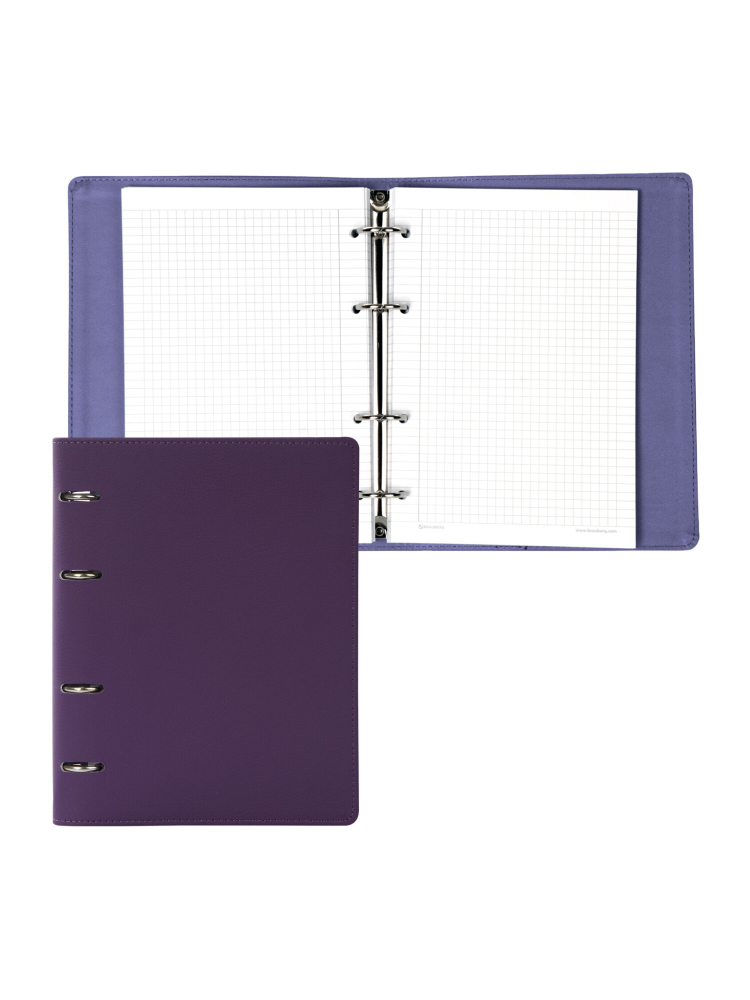 Тетрадь со сменным блоком Brauberg клетка 120 лист. - фото 7