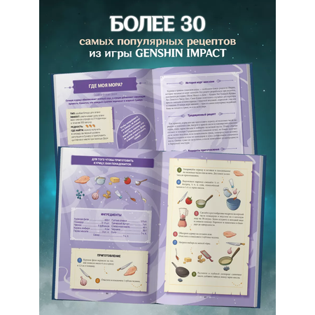Книга рецептов True Books Space по аниме игре Genshin Impact