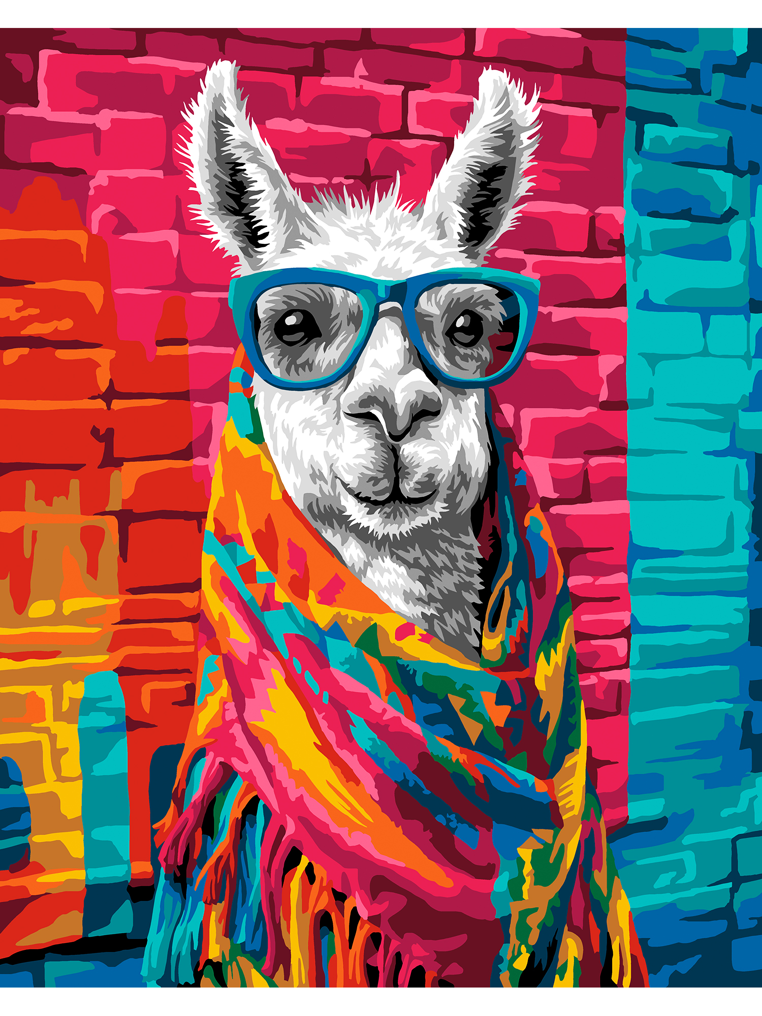 Картина по номерам Art on Canvas Стильная лама в ассортименте - фото 2