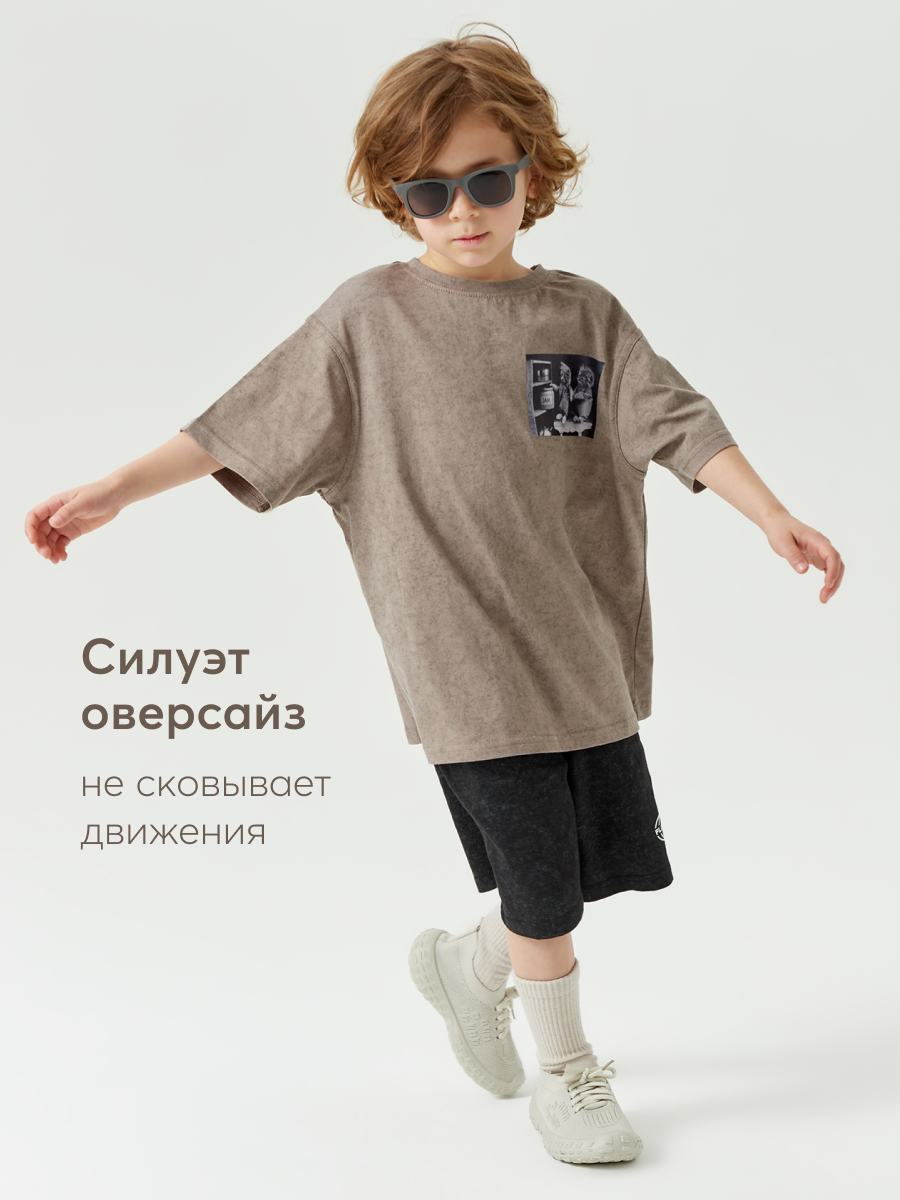 Футболка Happy Baby 88211_grey-beige(cats) - фото 4