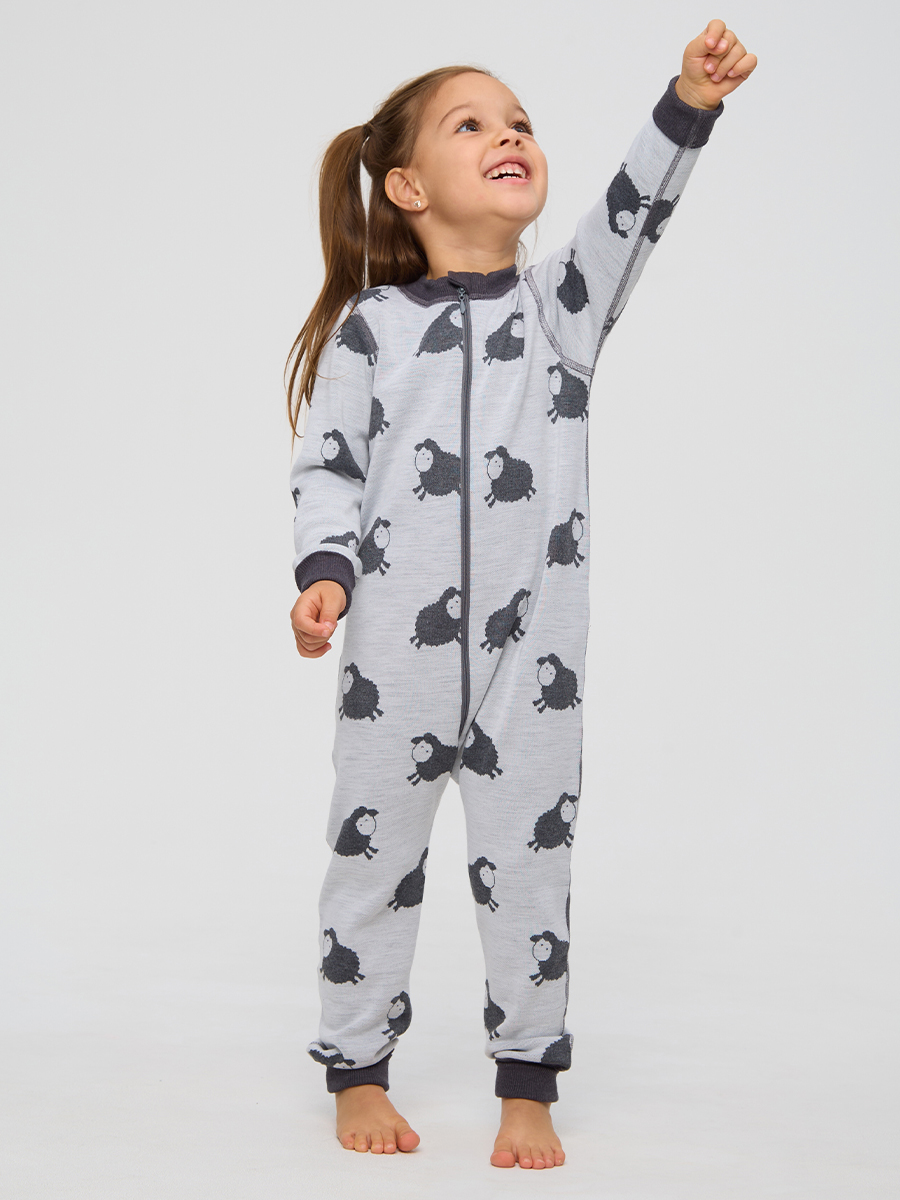 Термокомбинезон Dr. Wool DWWK16/овечкисерыймолочный - фото 6