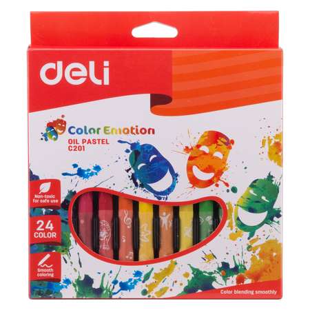 Пастель художественная сухая Deli 24 шт.