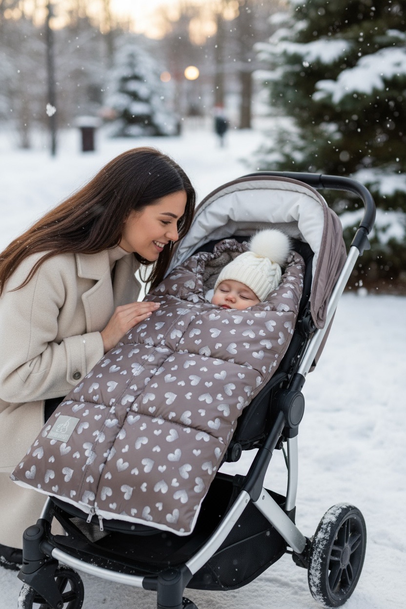 Конверт в коляску Bunnyphant коричневый - фото 1