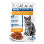 Корм консервированный полнорационный ProShape 75г для кошек старше 7 лет для поддержки природных инстинктов с индейкой в соусе