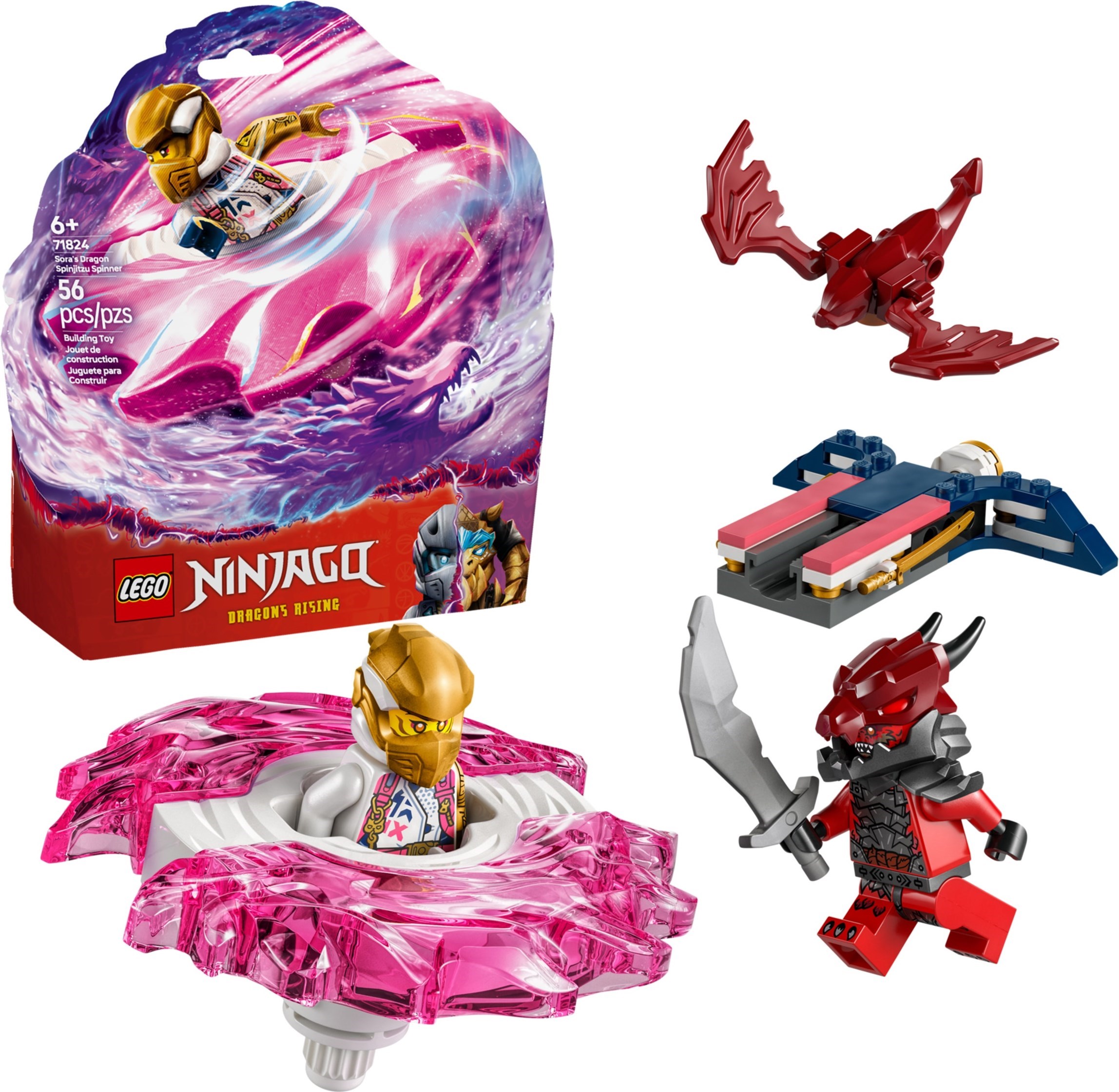 Изображение товара LEGO NINJAGO Спиннер Дракона Соры 71824 158 деталей для детей от 6 лет Изображение товара LEGO NINJAGO Спиннер Дракона Соры 71824 158 деталей для детей от 6 лет