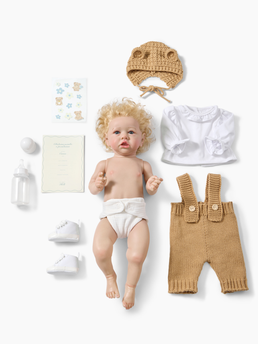 Кукла классическая Happy Baby Саша пупс высота 55 см 332015_beige - фото 2