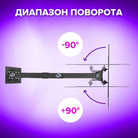 Кронштейн Sonnen для телевизора на стену крепление до 43 дюймов 30 кг