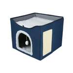 Когтеточка для кошек Barbaks Домик-будка сизаль с игрушкой 42*42*35см