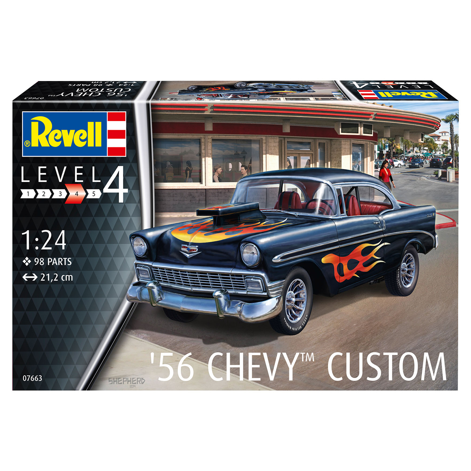Сборная модель Revell Автомобиль 56 Chevy Customs 07663 - фото 4