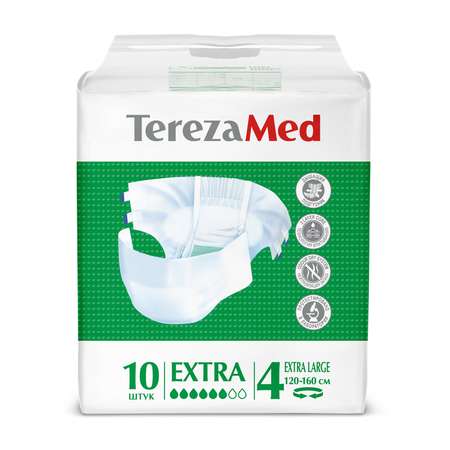 Подгузники TerezaMed впитывающие на липучках Extra XL №4 120-160 см 10 шт
