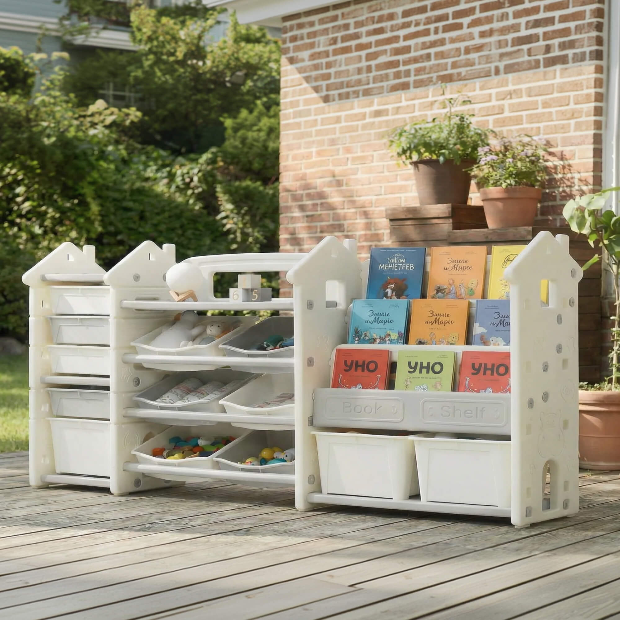 Стеллаж для игрушек и книг UNIX Kids Замок/Сastle - фото 19