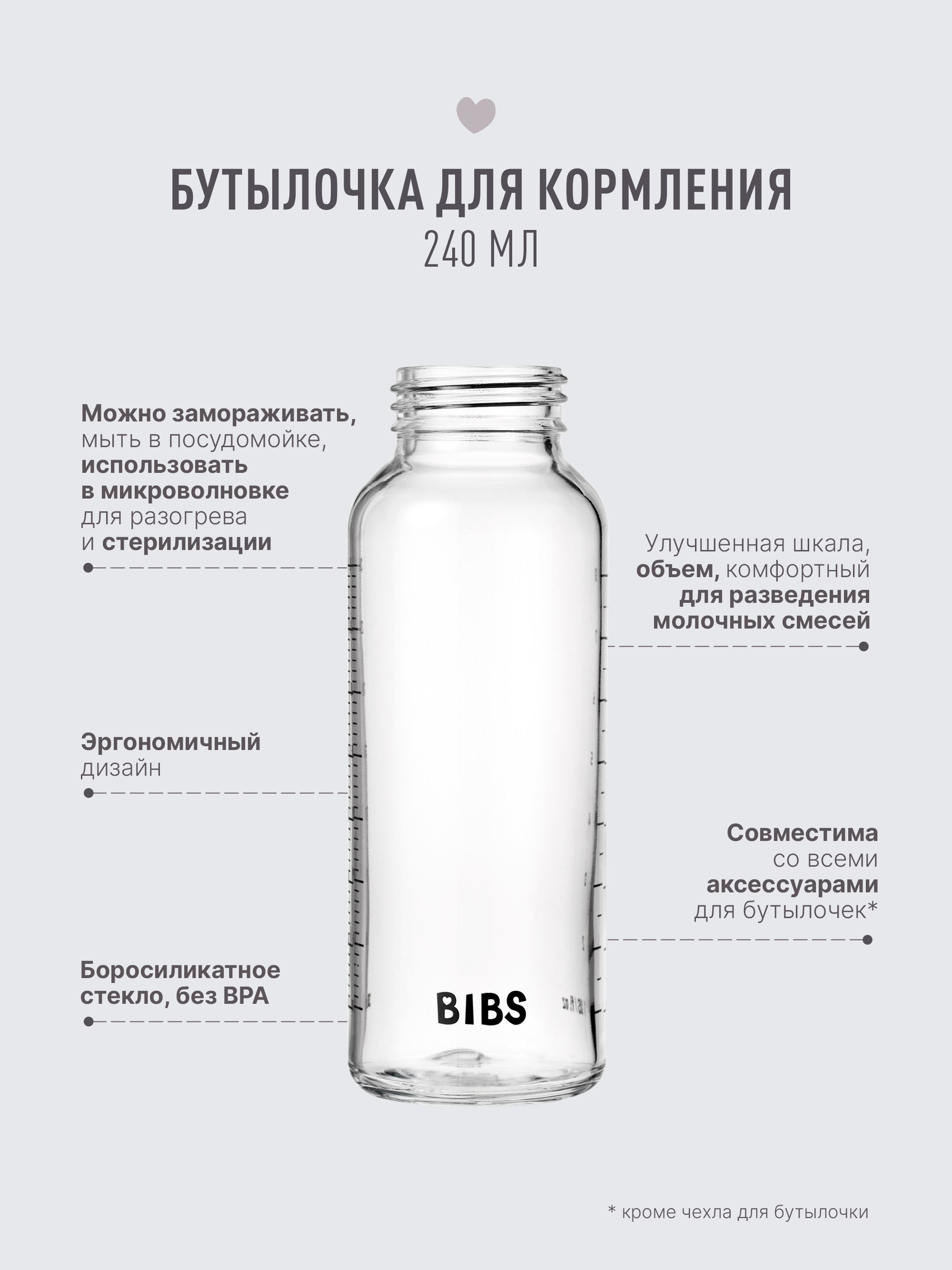 Бутылочка BIBS 240 мл - фото 3