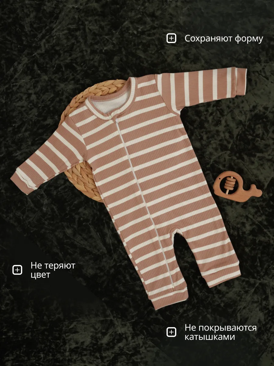 Комбинезон 3 шт Супер Пупс нбр/3пр/кмбнмол/таупкапибары - фото 6