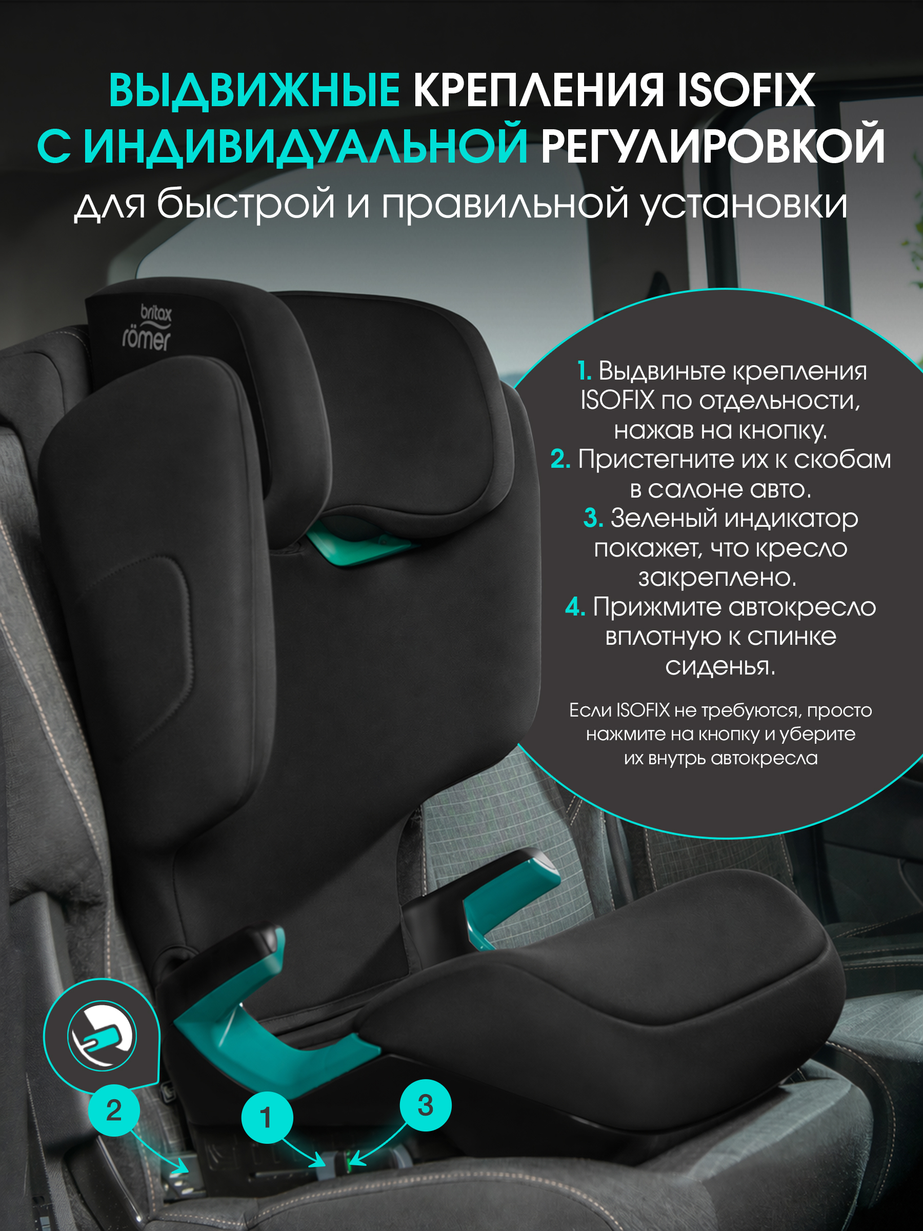 Автокресло Britax Roemer Discovery Plus 2 Isofix 2/3 (15-36 кг) черный - фото 5