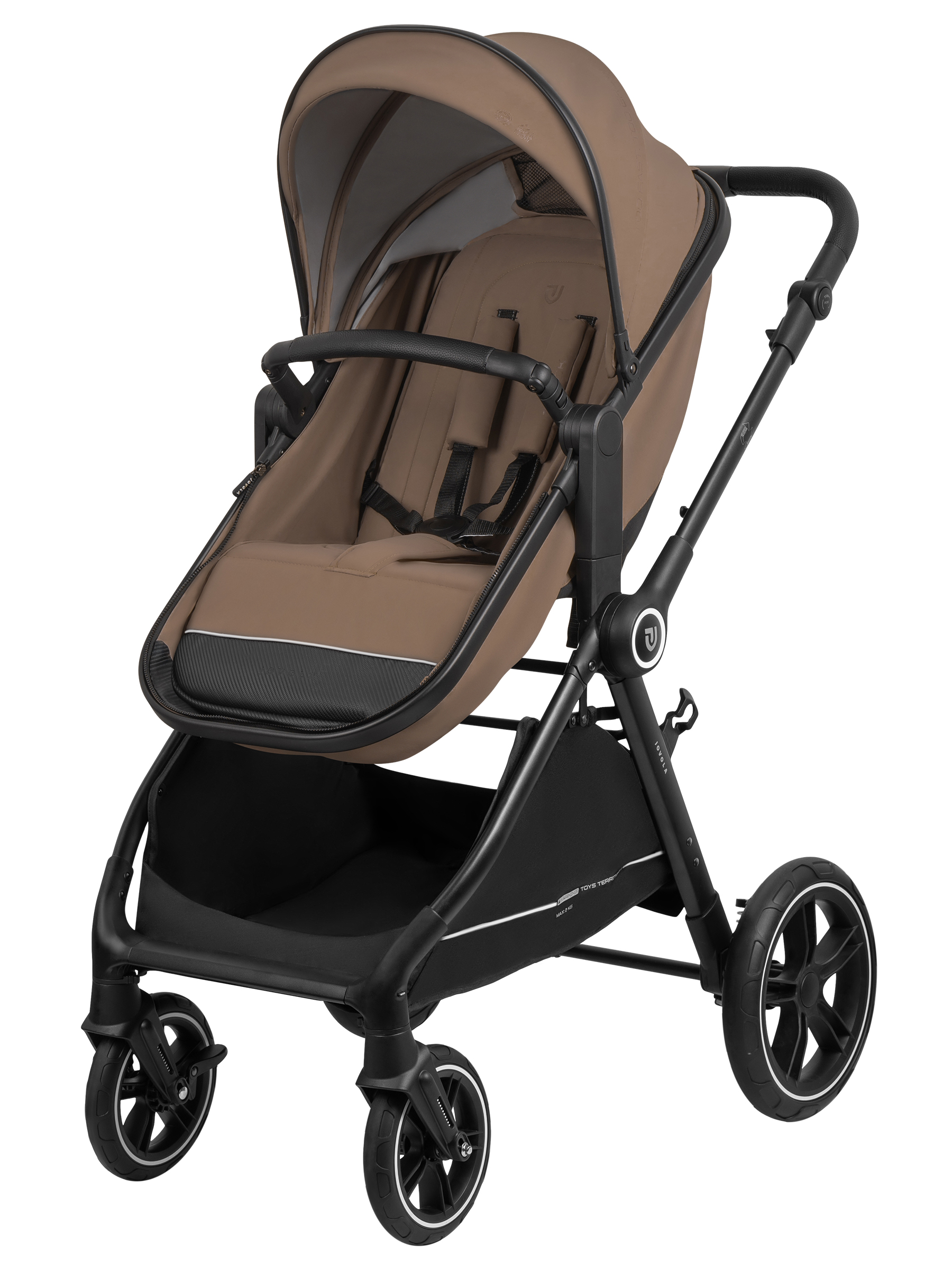 Коляска трансформер JOVOLA Truck, перекидная ручка бежевый - фото 5