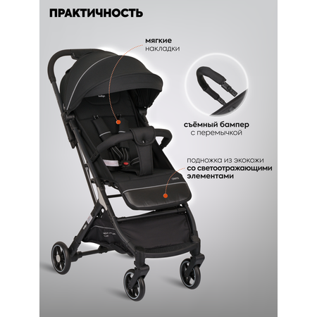 Коляска прогулочная Indigo ONYX, черный