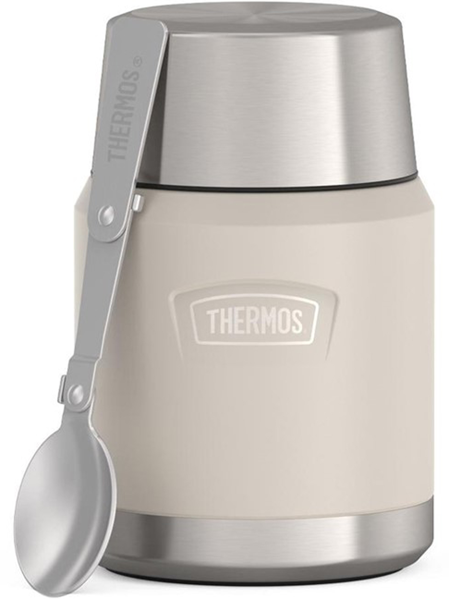 Термос для еды супа 470 мл с ложкой THERMOS ICON-300 песочный – нержавеющая сталь герметичный тепло/холод 10/24 часа - фото 6