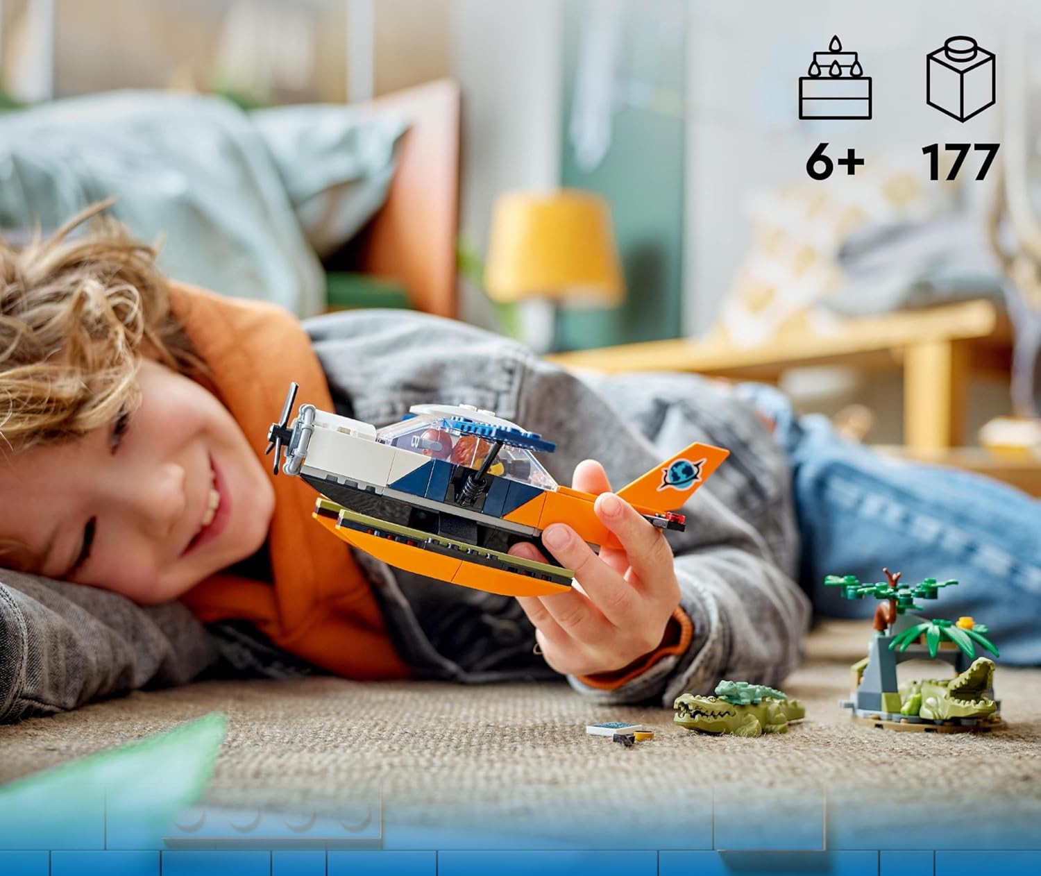 Конструктор LEGO City Jungle Explorer Water Plane 177 дет. - фото 10