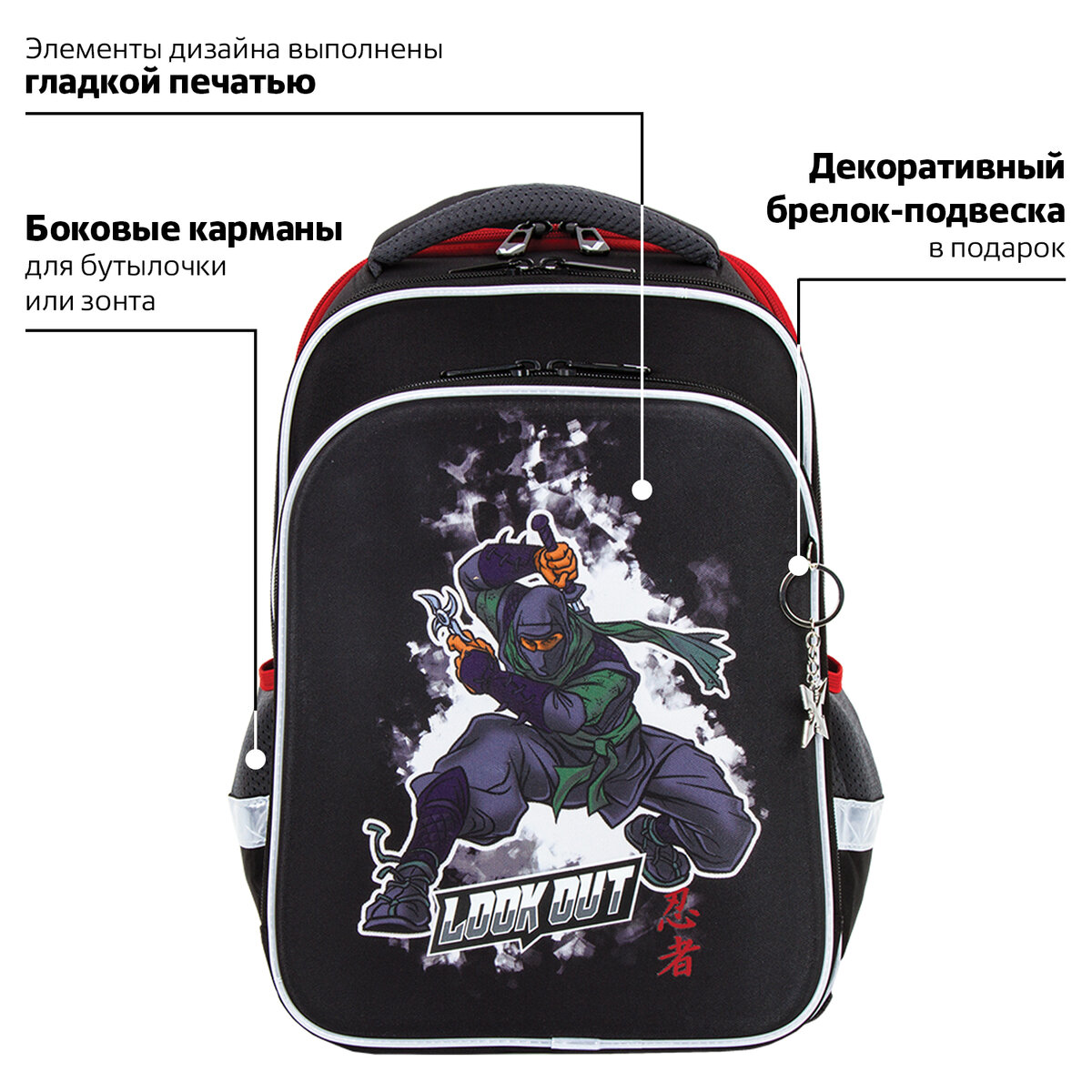 Ранец Brauberg Quadro Ninja - фото 3