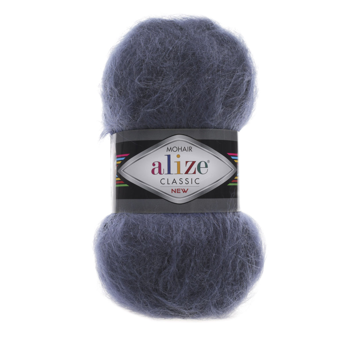 Пряжа Alize полушерстяная Mohair classic new 100 гр 200 м 5 мотков 411 джинс меланж - фото 6