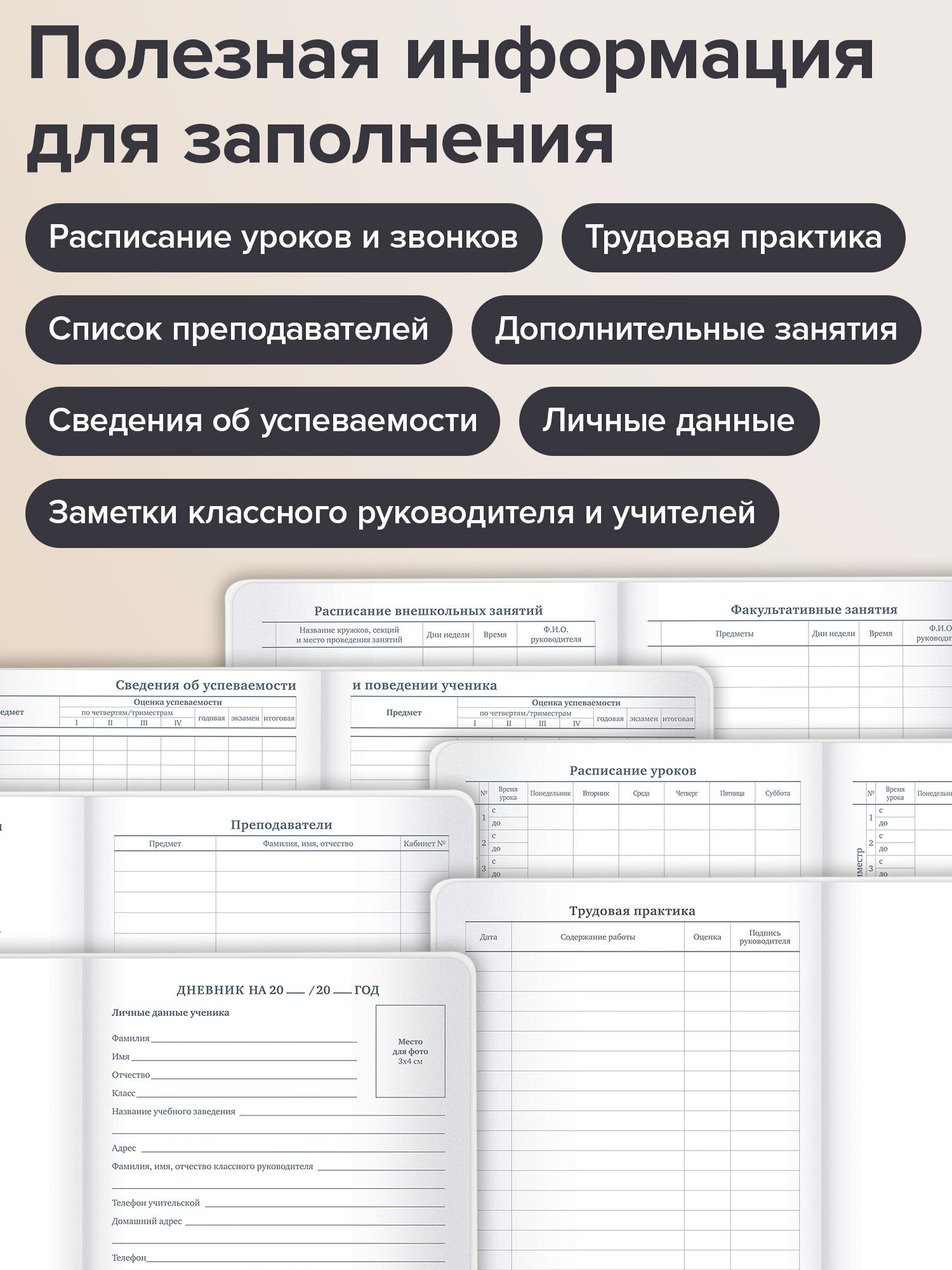 Дневник школьный Brauberg для начальных и младших классов с твердой обложкой - фото 4